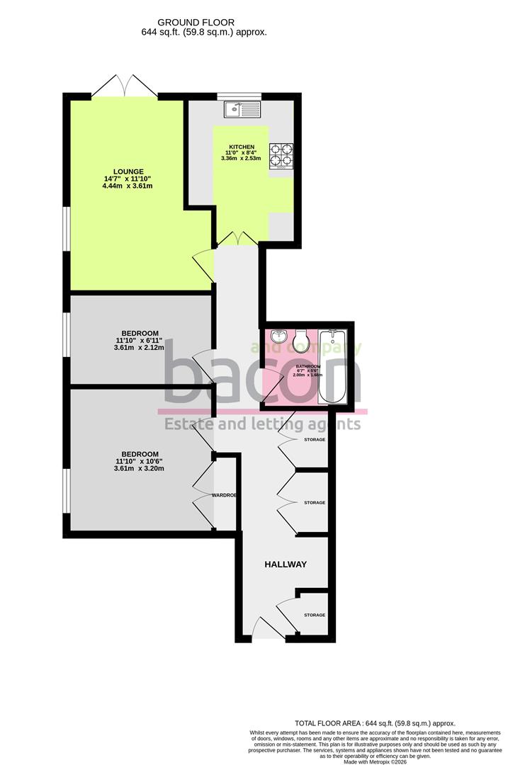 Floor Plan | Apartment | Westminster Court, Brighton Road, Worthing, West Sussex, BN11 | For Sale